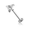 THREE-POINT WHITE CRYSTAL LABRET