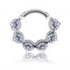 CLICKER RING WITH OVAL CRYSTALS