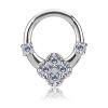 CLICKER RING WITH RHOMBUS CRYSTALS