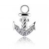 Pendentif avec ancre de cristaux pour piercings circulaires