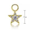 PENDANT IN GOLD WITH CRYSTAL STAR