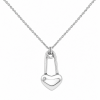 COLLANA CON CUORE A SPILLA E CRISTALLO