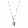 SKULL & SAFETY PIN NECKLACE