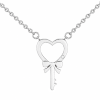 COLLANA CON CUORE A CHIAVE CON FIOCCO