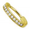 Gold jewel with row of crystals