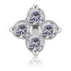THREADLESS FLOWER-SHAPED REPLACEMENT WITH PREMIUM CUBIC ZIRCONIA