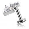 PIERCING WITH ZIRCONIA TRIANGLES IN TITANIUM WITH CRYSTALS