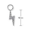 PENDANT WITH CRYSTAL LIGHTNING BOLT FOR HOOP PIERCING