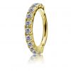 GOLD-PLATED CLICKER EARRING FOR CONCH WITH CUBIC ZIRCONIA