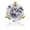 GOLD PLATED REPLACEMENT WITH CRYSTAL FOR THREADLESS PIERCINGS