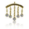 GOLD PLATED ACCESSORY FOR VERTICAL HELIX PIERCING