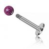 PIERCING LABBRO CON SFERA DI CRISTALLI E RESINA