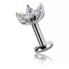 THREADLESS LABRET WITH LOTUS FLOWER REPLACEMENT
