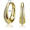 GOLD-PLATED EARRINGS WITH A ROW OF CRYSTALS