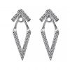 V-shaped pendant earrings