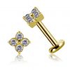 SOLID GOLD EARRING WITH PREMIUM CUBIC ZIRCONIA