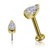 JEWEL WITH MARQUISE-CUT LAB DIAMOND IN SOLID GOLD