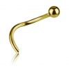SOLID GOLD NOSE JEWELRY WITH BALL