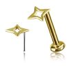 THREADLESS JEWELRY WITH STAR-SHAPED REPLACEMENT