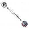 EPOXY COVERED CRYSTAL BALL BARBELL