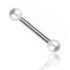 EYEBROW PIERCING WITH LAB PEARLS