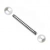 EYEBROW PIERCING WITH LAB PEARLS