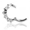 Piercing nombril ovale avec fleurs en cristal