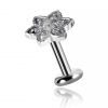 Jewel with zirconia flower and petals