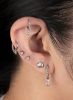 Drop piercing with jewels