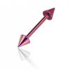EYEBROW PIERCING WITH TWO SPIKES