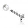 LIP STEEL PIERCING WITH LAB PEARL