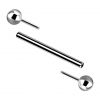 Threadless piercing bar with double hole