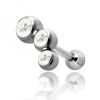 Piercing tragus avec trois petits cristaux