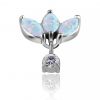 Piercing de rechange avec opale et pendentif en cristal