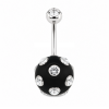 BELLY BUTTON PIERCING WITH CRYSTAL BALL