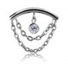 FLAT-HELIX ACCESSORY WITH CHAINS AND CRYSTAL