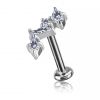LABRET IN TITANIO CON RICAMBIO PREMIUM CUBIC ZIRCONIA