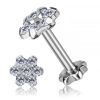 ORECCHINO FLOREALE CON PREMIUM ZIRCONIA