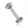 FLOWER BASE EARRING WITH ULTRA-FLAT PREMIUM ZIRCONIA