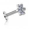 LABRET WITH PREMIUM ZIRCONIA FLOWER

