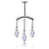 LABRET VERTICAL HELIX WITH THREE CRYSTAL DROPS