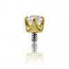 18k GOLD REPLACEMENT WITH CRYSTAL