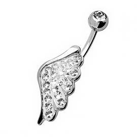 WING BELLY BUTTON PIERCING