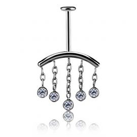 PIERCING WITH LABRET FOR HELIX VERTICAL
