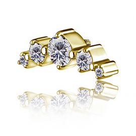 GOLD PLATED ARCH REPLACEMENT WITH CRYSTALS