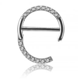 NIPPLE PIERCING WITH ZIRCONIA CRYSTALS