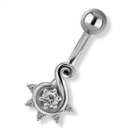 Piercing ombligo Bindi style con zirconia sintética