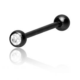 JEWELLED BLACK BARBELL