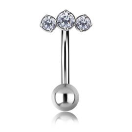 BELLY BUTTON JEWELRY WITH THREE CRYSTALS