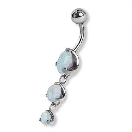 BAUCHNABELPIERCING MIT SYNTHETISCHE OPAL